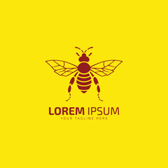 honey bee logo icon vector design template