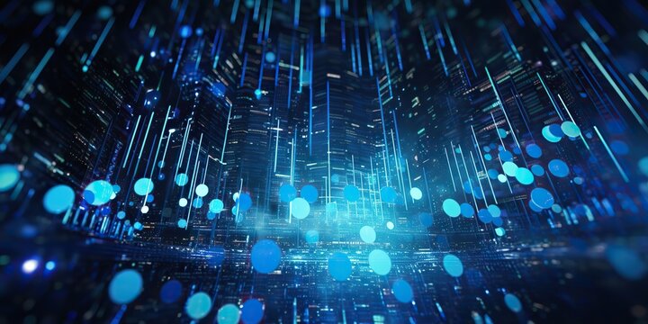 AI Generated. AI Generative. Holographic data trade invest forex analitics display stock graph. Banking managment index finance. Graphic Art