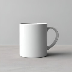 Obraz premium white mug on the table, mockup,