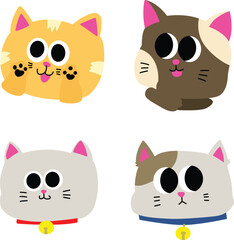 cat icons set