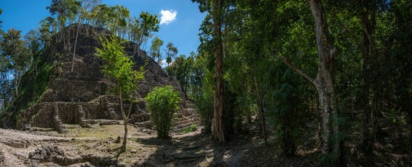 Picturesque view of the La Danta pyramid complex in Guatemala