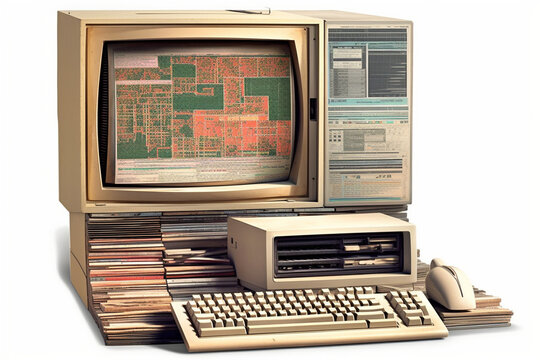 archive, computer and paper