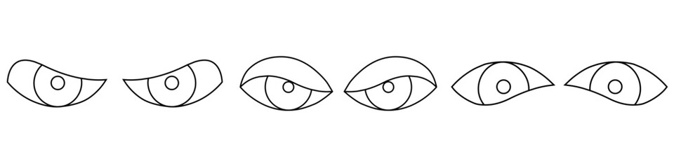 Eye icon vector set. look illustration sign collection. watch symbol. view logo.