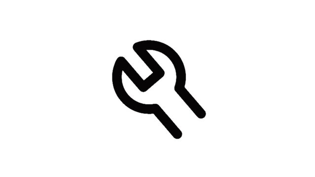 wrench  icon background animated logo symbol, social media