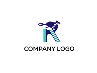   Letter modern  logo and branding animal logo design . Perfect logo for business related to industry. creative style logo design vector.