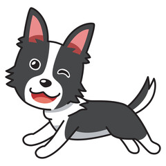 Cartoon cute shepherd dog for design.