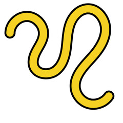 Naklejka premium Playfull Abstract Line Illustration