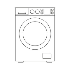 Washing machine icon on a white background.