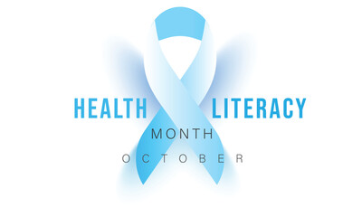 Health and literacy month. background, banner, card, poster, template. Vector illustration.