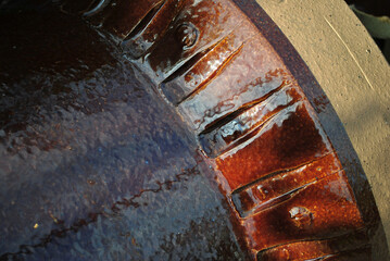 Close Up of Glazed Ceramic Drainage Pipe 