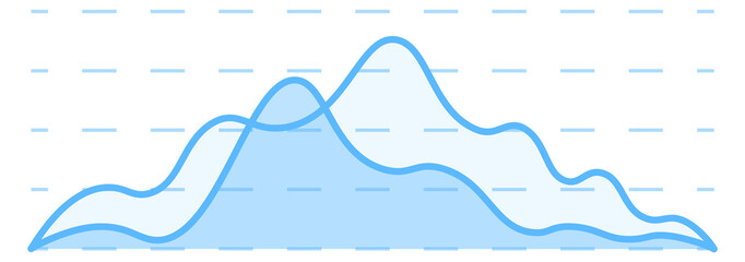 Smooth curve line chart. Data infographic element