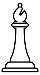 Bishop line icon. Chess strategy symbol. Game sign