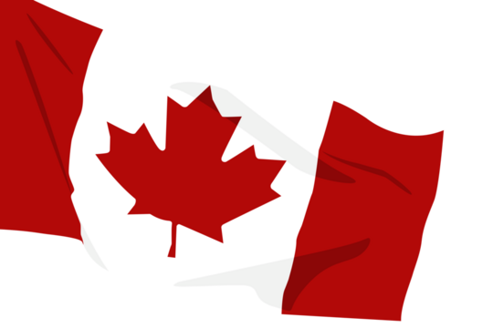 Waving flag of Canada. Maple leaf on flag. Illustration of North America country flag on flagpole. 3d vector icon isolated on transparent background - Powered by Adobe