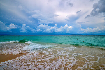 Beautiful scenery of the Thai islands of Phuke, scenery for travel.