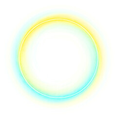 Gradient neon light circle cute colorful