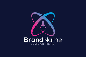 Planet lab logo design vector template