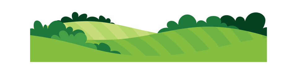 Obraz premium Green Landscape Illustration