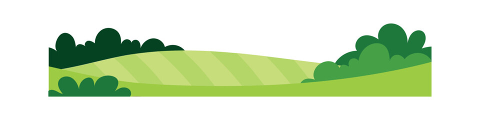 Obraz premium Green Landscape Illustration
