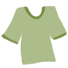 green T-shirt clothes minial style