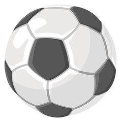 Soccer ball icon. Cartoon footbal game symbol