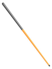 Cue stick color icon. Wooden pool equipment