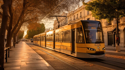 Fototapeta na wymiar Montpellier public transport