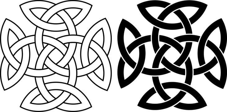 four interlaced triquetra.Celtic Triquetra knot sign