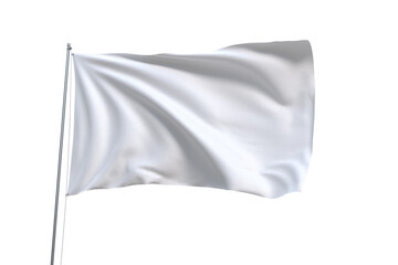 white flag  isolated on transparent or white background, png, mockup - obrazy, fototapety, plakaty