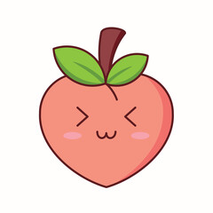  This kawaii peach illustration is perfect for children's products, stationery, cute merchandise, social media graphics, and any project that calls for a dose of irresistible charm. Eps 10