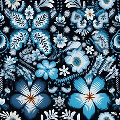 seamless floral pattern,n,fabric bulo flowers,AI generated