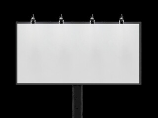 Billboard isolated on black background. 3D rendering