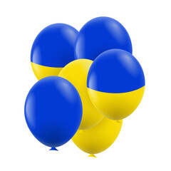 Vector Illustration of Ukraine Independence Day. Balloons 
