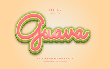 Guava Editable Text Effect