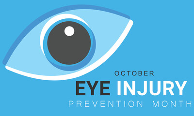 Eye injury prevention month. background, banner, card, poster, template. Vector illustration.