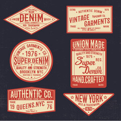 vintage labels vector pack for textile