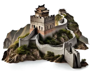 Foto op Plexiglas Great Wall of China on transparent background (png) © I LOVE PNG