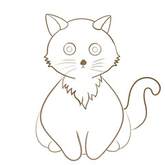 cat drawings, sketches for coloring