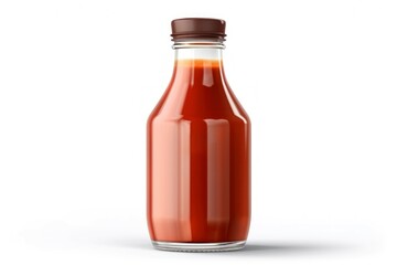 Glass bottle ketchup tomato. Generate Ai