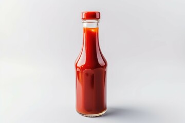 Glass bottle ketchup studio. Generate Ai