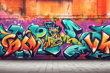 Graffiti wall. Generate Ai