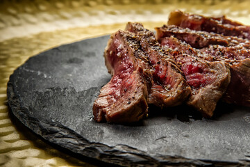 Grilled meat closeup