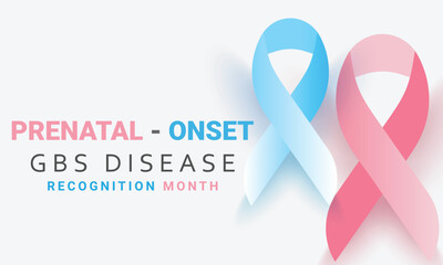 Prenatal onset gbs disease recognition month. background, banner, card, poster, template. Vector illustration.