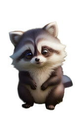 racoon isolated on transparent background