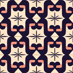 Nice art nouveau and art deco seamless pattern design.