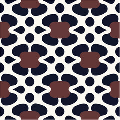 Fototapeta premium Captivating black and red art deco pattern on white. Seamless, repeating fabric design.