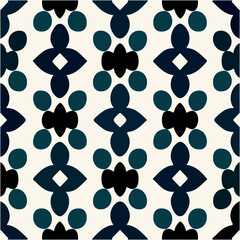 Fototapeta na wymiar Captivating black and white circular fabric pattern with touch of elegance.