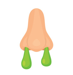 Snot nose. Green slime dripping from his nostril. Large booger