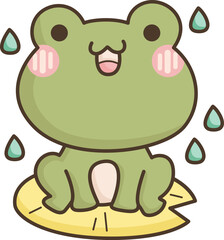 a vector of a cute frog