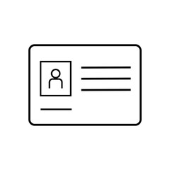 ID Card Icon - User With Identity Profile Vector illustration.