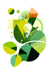 Generative AI illustration of nature, clean energy, eco friendly, sustainability and environment icon